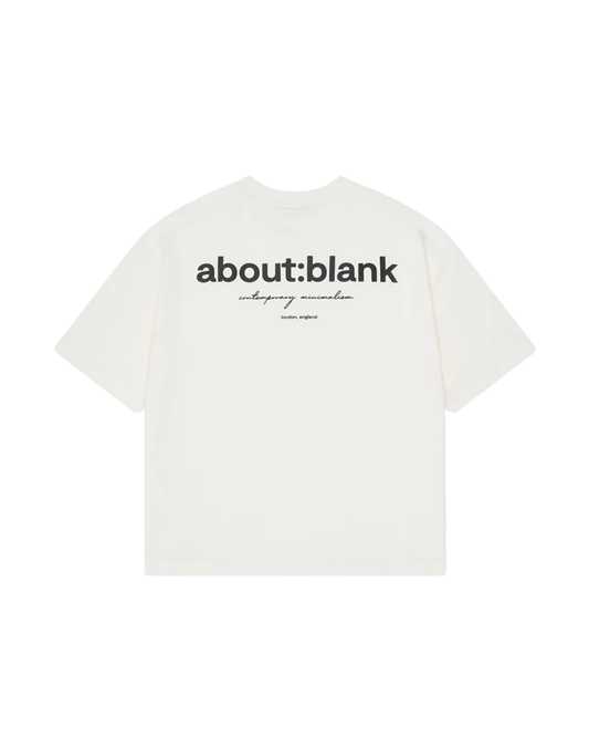 About:Blank Box Jersey T-shirt - "Oat/Black"