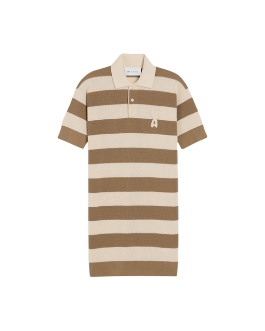Ami Paris Polo Dress Ami de Coeur - "White/Beige"