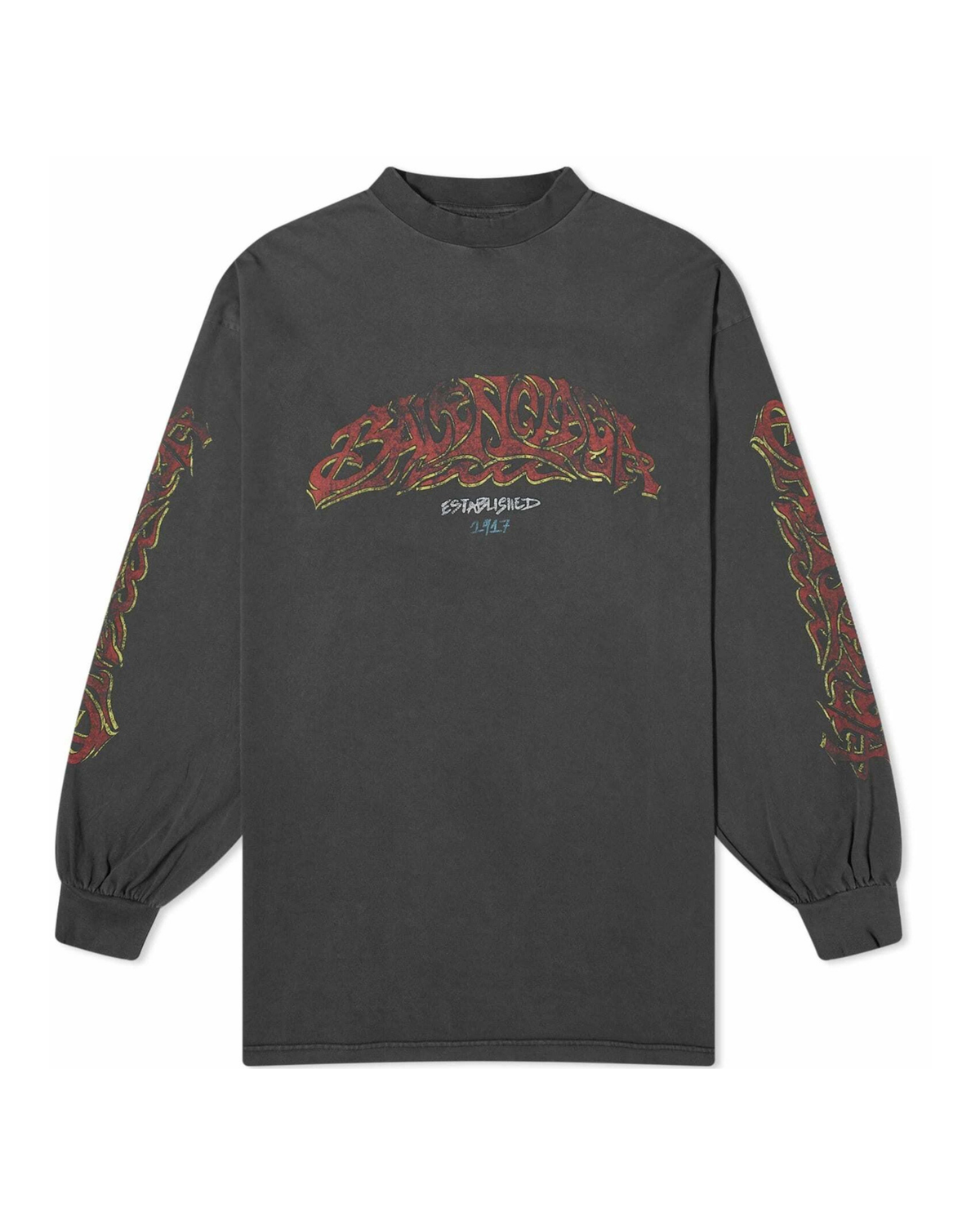 Balenciaga Offshore Vintage Longsleeve - "Faded Black/Red"