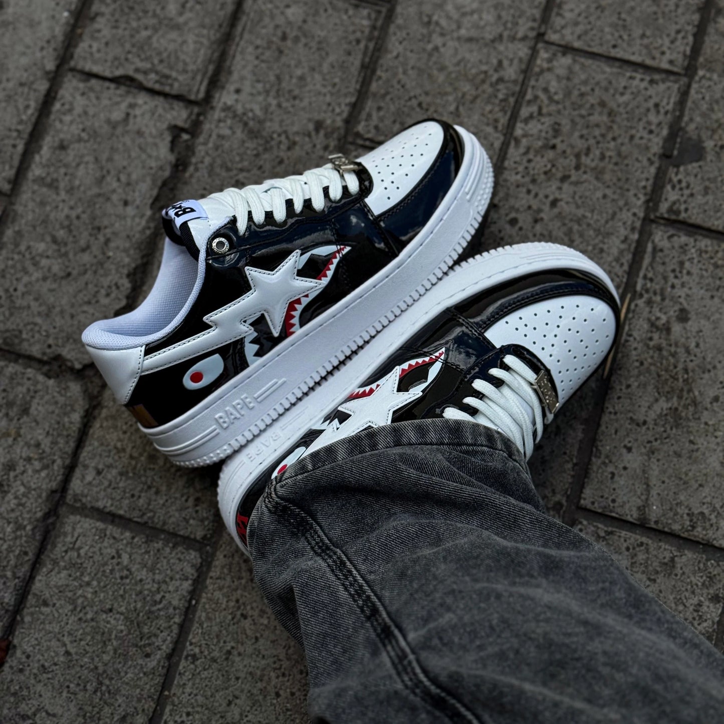Bape Sta Low Color Block - "Shark Black"
