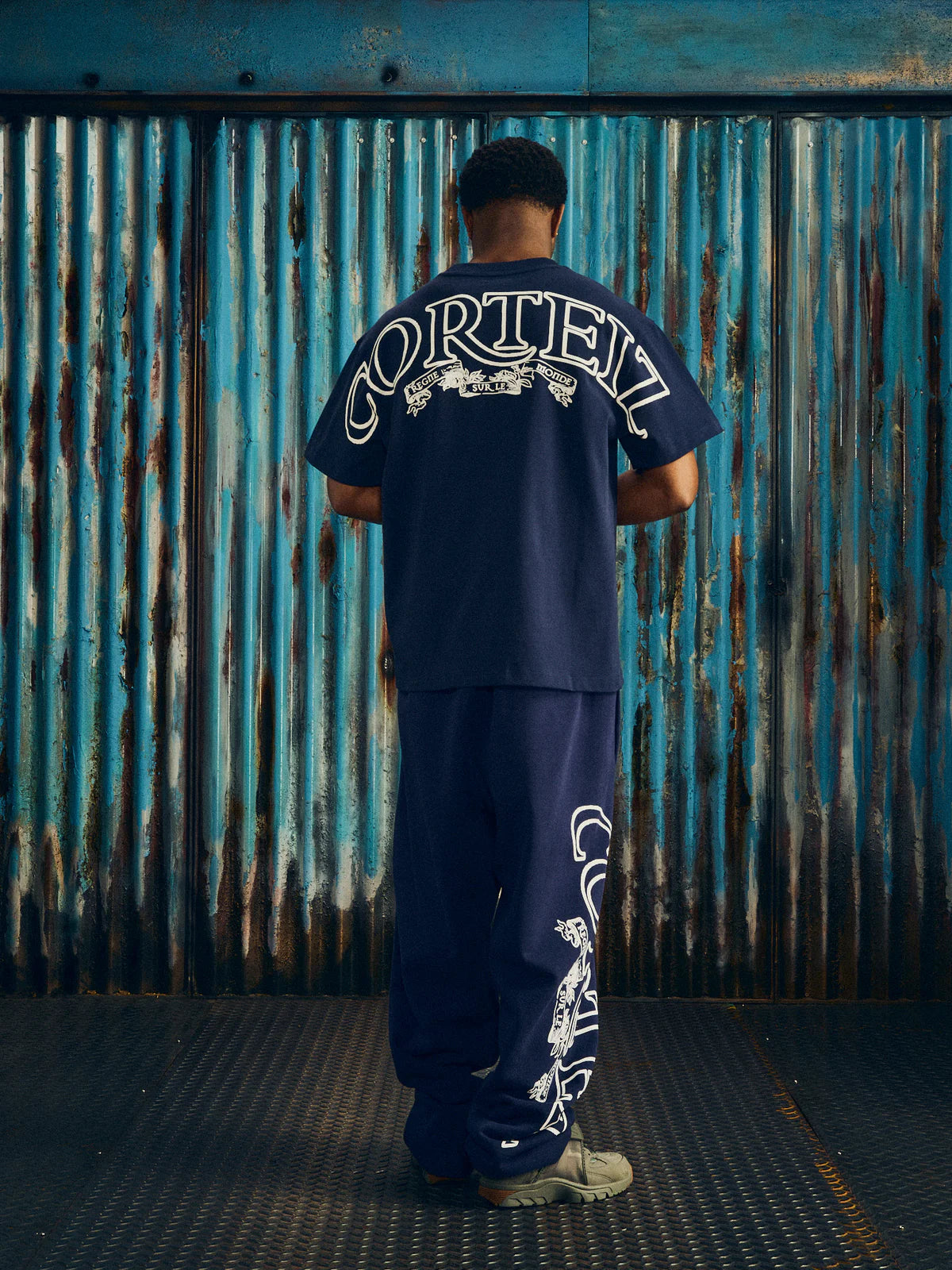Corteiz Royale Heavyweight Tee -"Navy White"