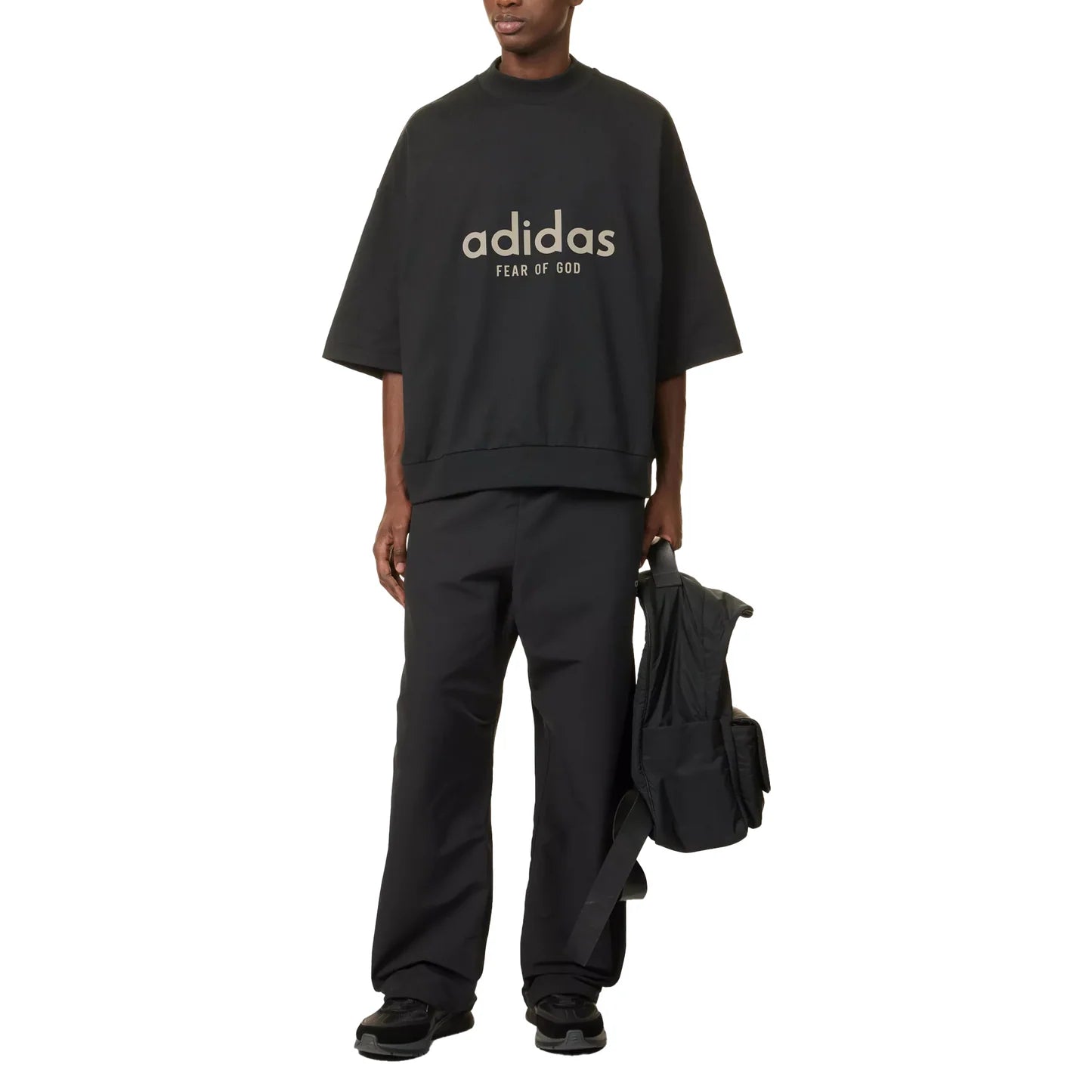 Fear of God Athletics Heavy Jersey 3/4 Mock Tee - "Black"