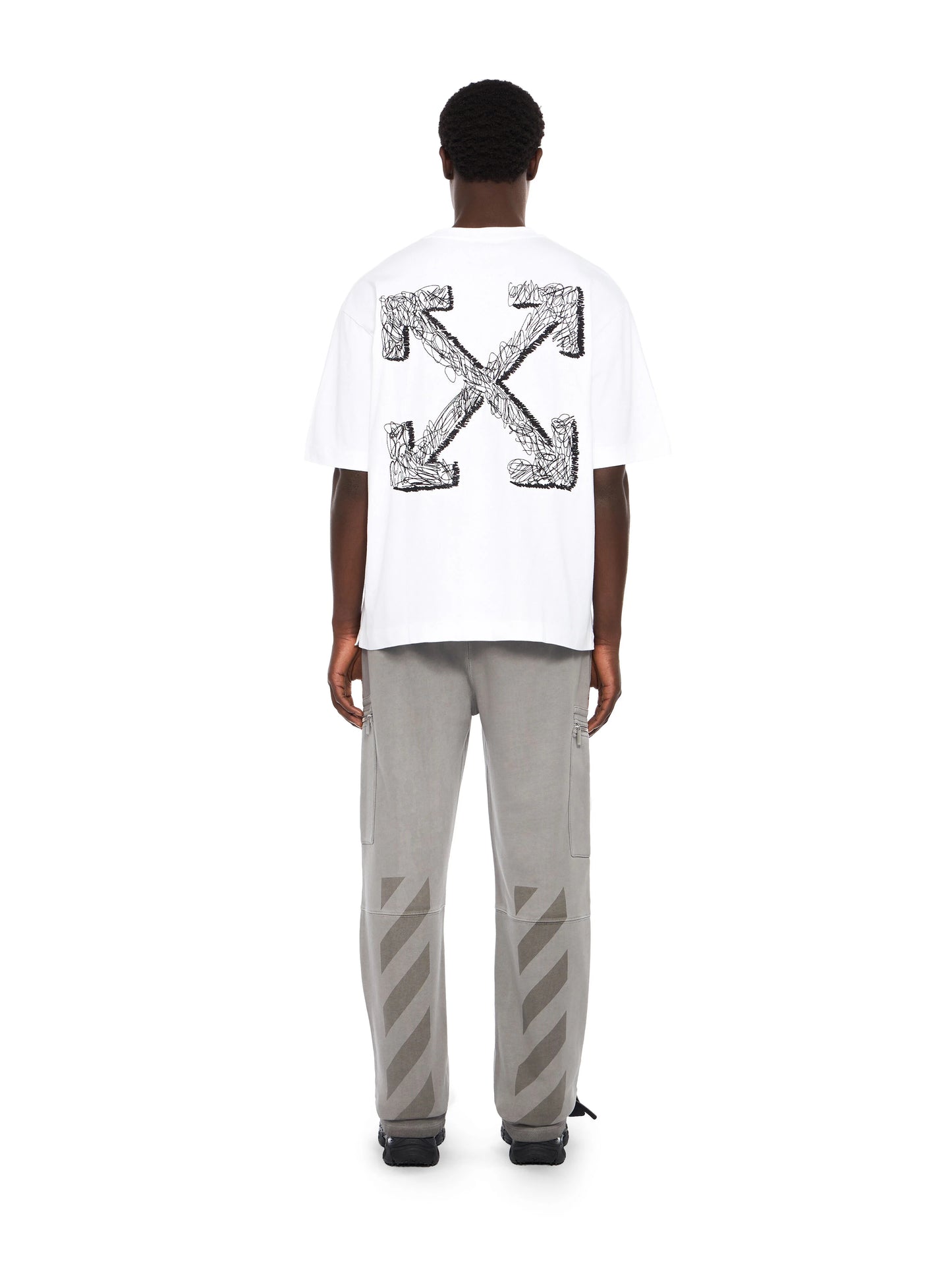 Off-White Scribble Arrow Skate Logo T-Shirt - "White/Black"