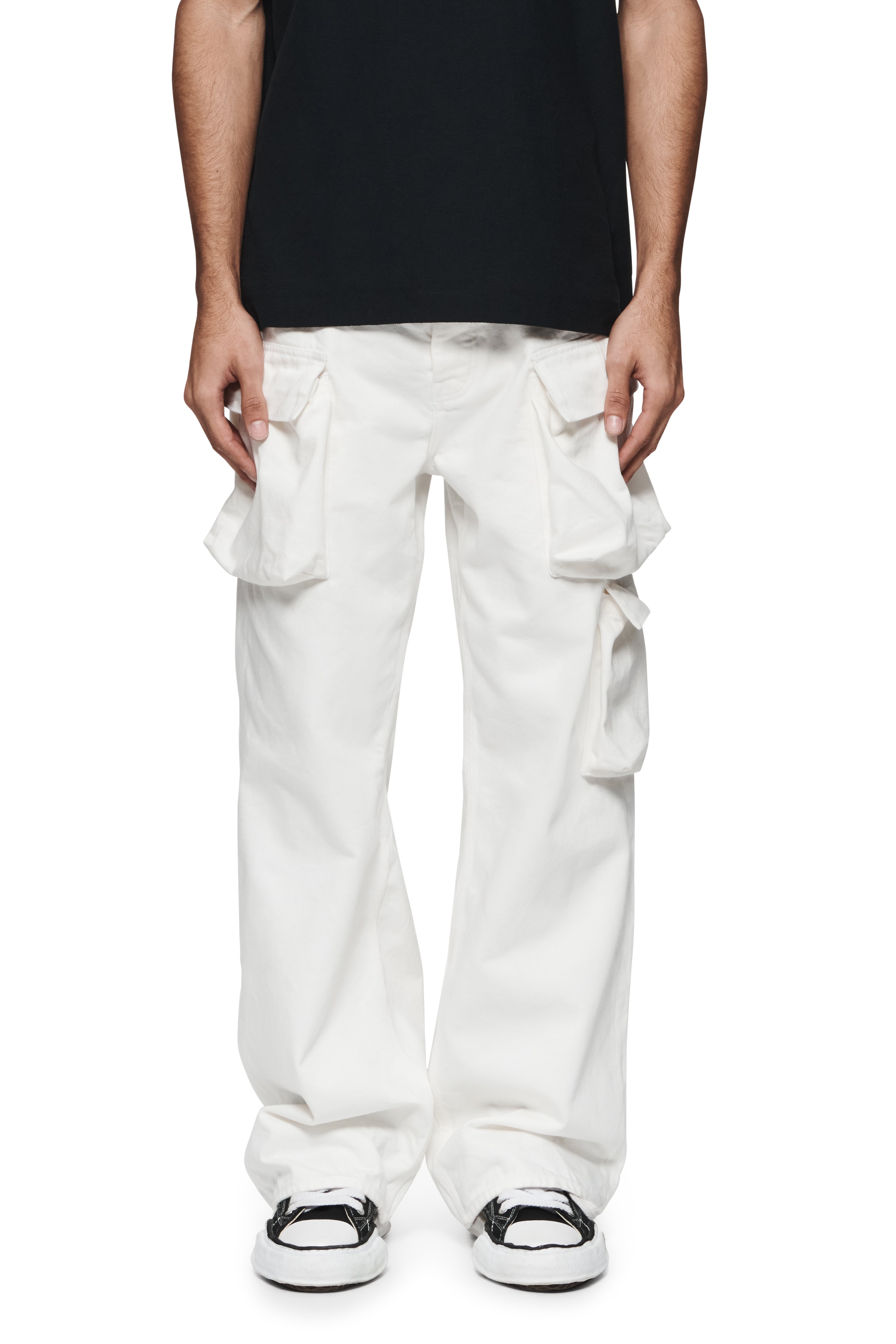 Purple P018 Triple Pocket Cargo Pants