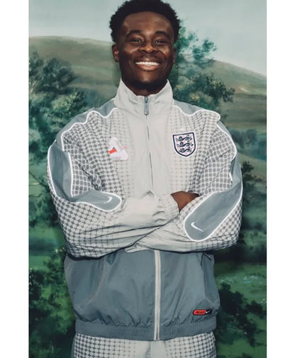 Palace x Nike England Track Jacket - "Pewter Grey/Cool Grey"
