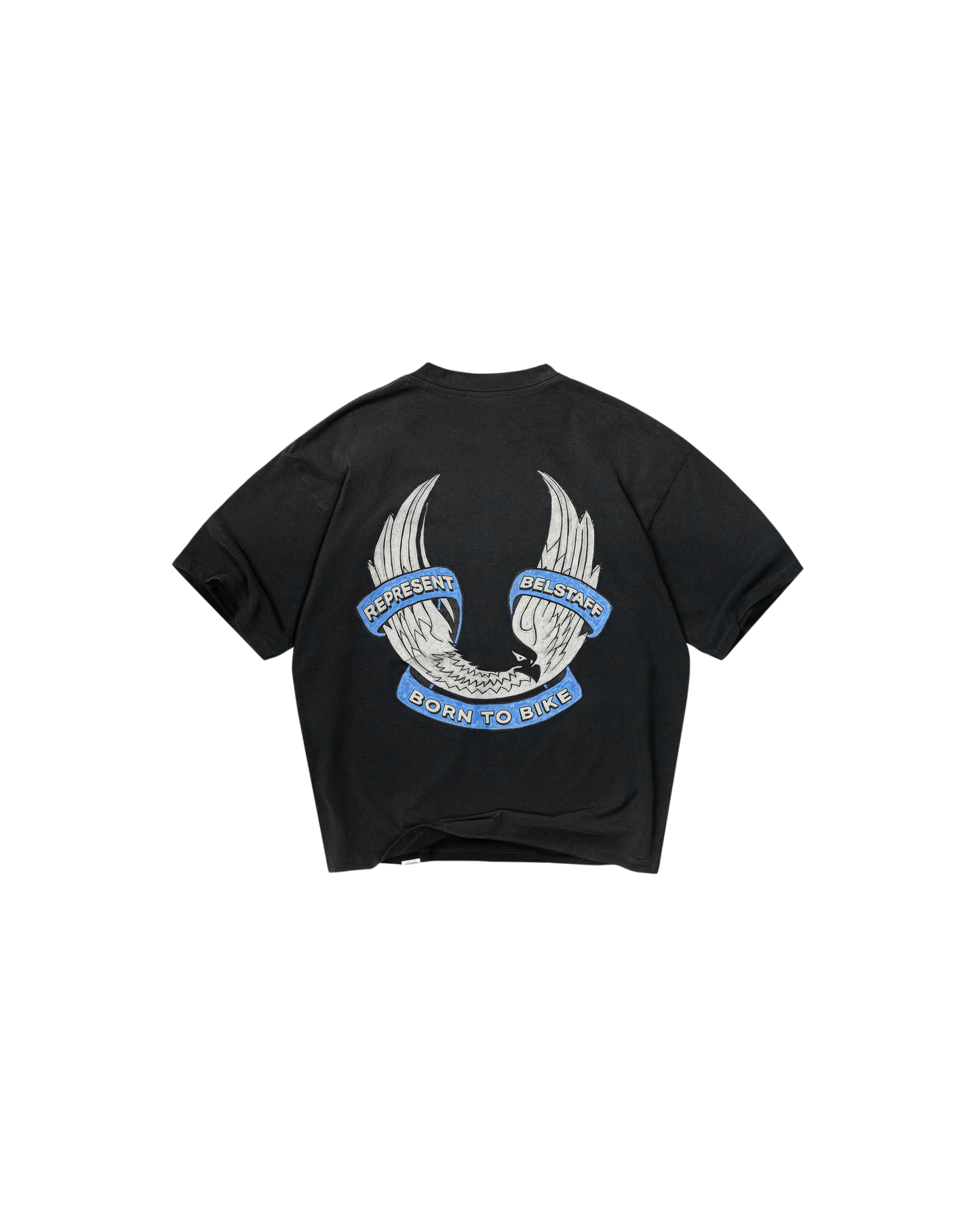 Represent X Belstaff Born To Bike T-Shirt - "Aged Black"