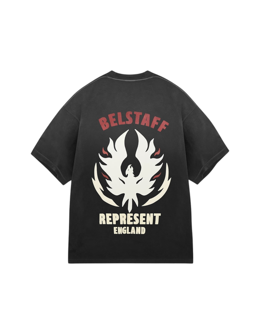 Represent X Belstaff Flame Phoenix T-Shirt -"Shadow"