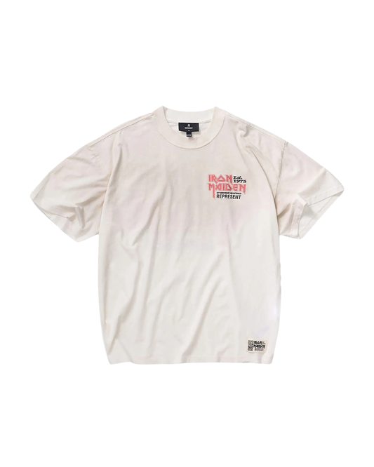 Represent x Iron Maiden Anniversary T-shirt - "Washed Ecru"