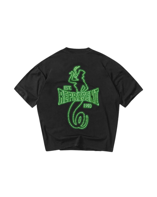 Represent x The Viper Room Glow T-Shirt - "Vintage Black"