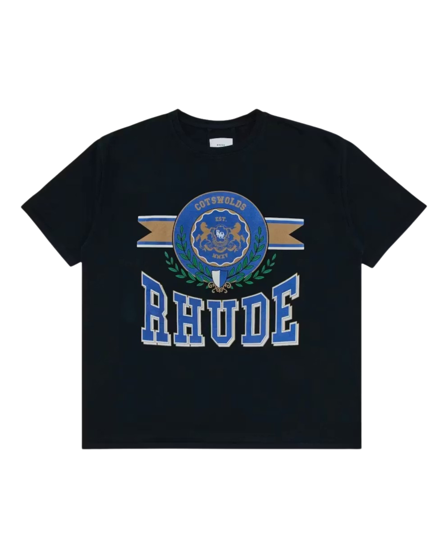 Rhude Cotswold Crest T-Shirt - "Vintage Black"
