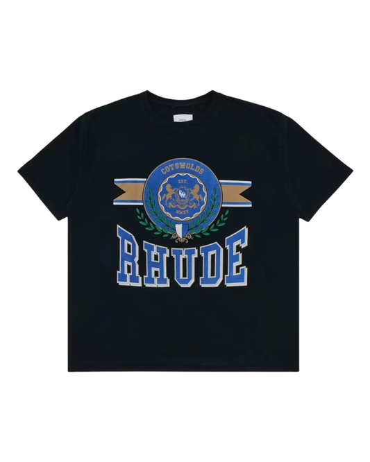 Rhude Cotswold Crest T-Shirt - "Vintage Black"