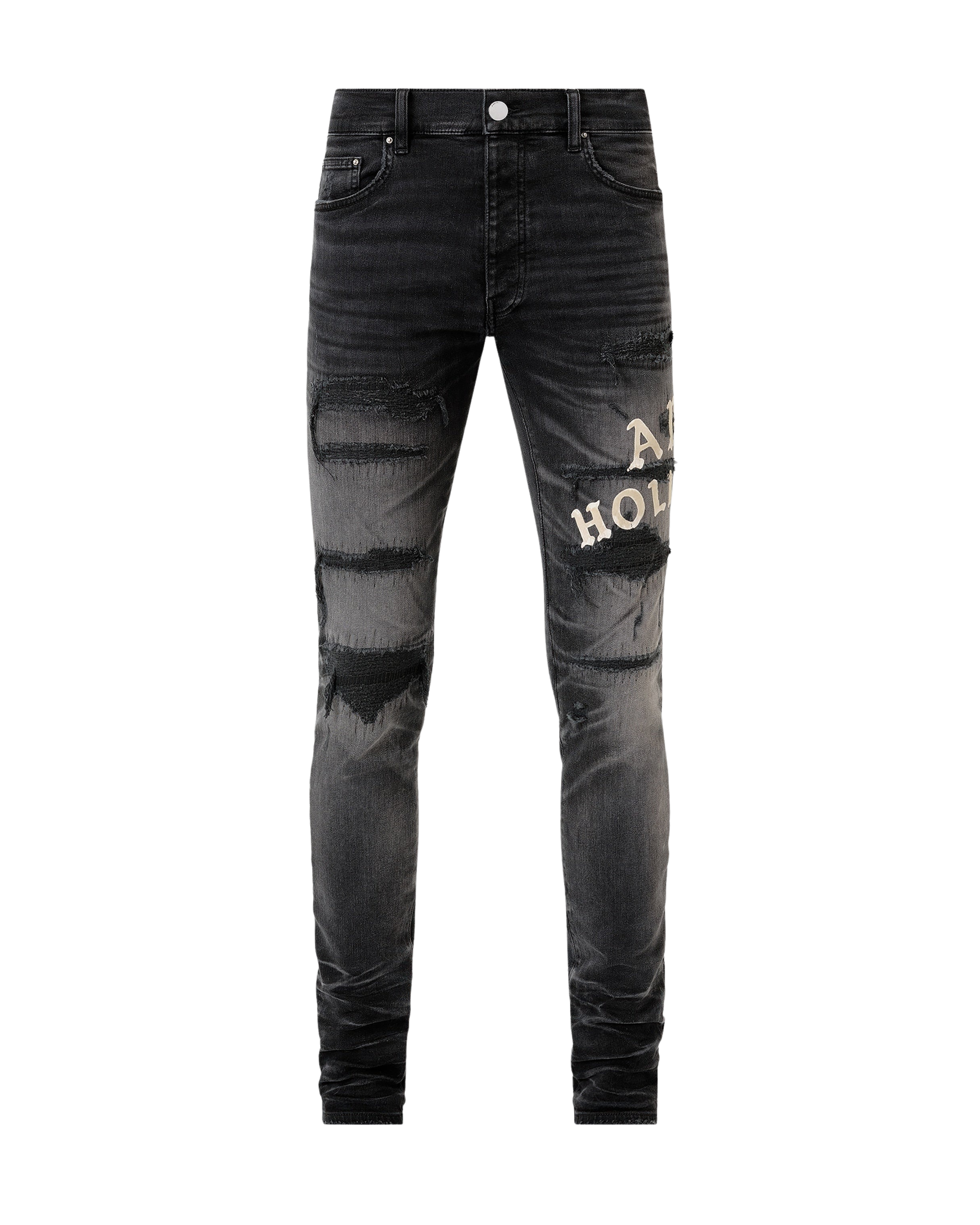 Amiri Hollywood Repaired Jean - "Faded Black"