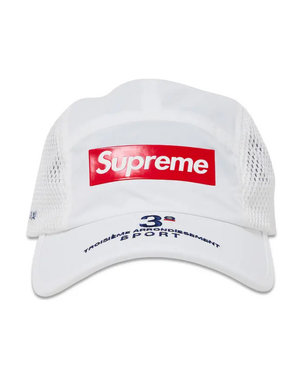 Supreme Mesh Side Panel Camp Cap - "White"