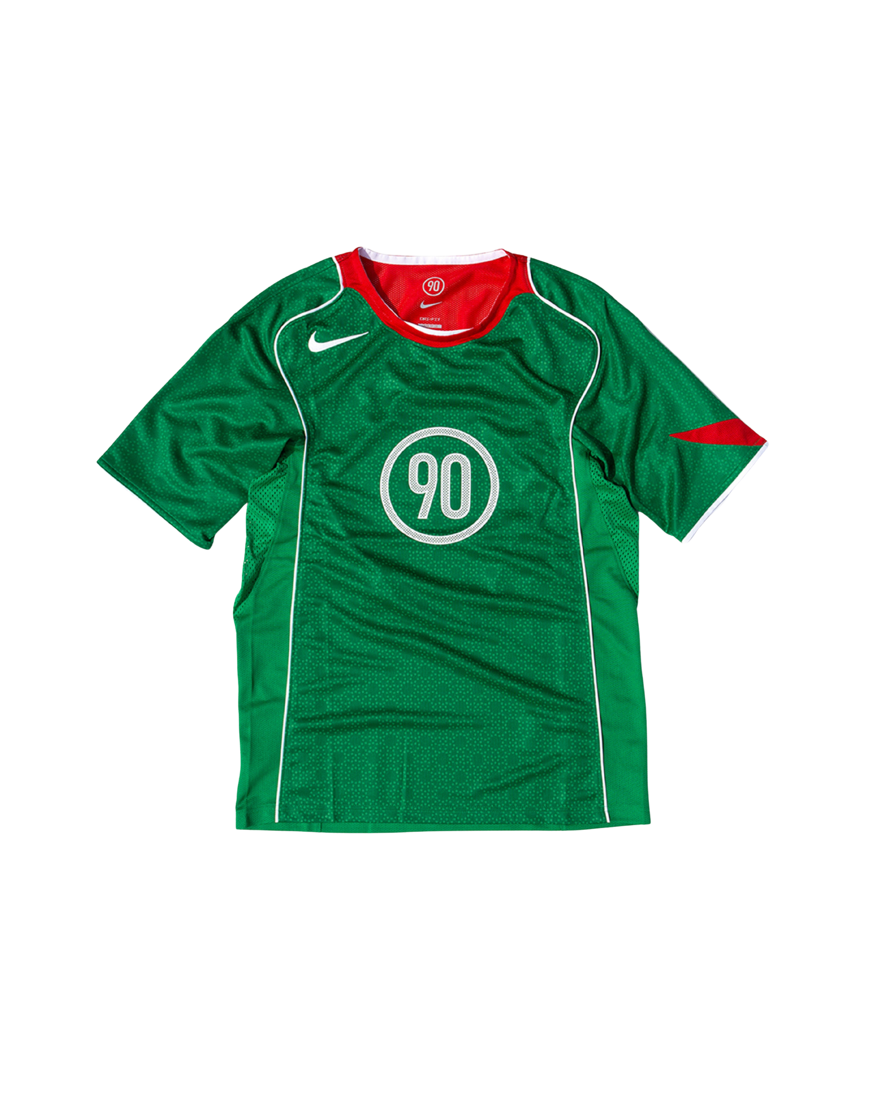 Nike Total 90 Dri-FIT Football Shirt - "Classic Green/Sporty Red"
