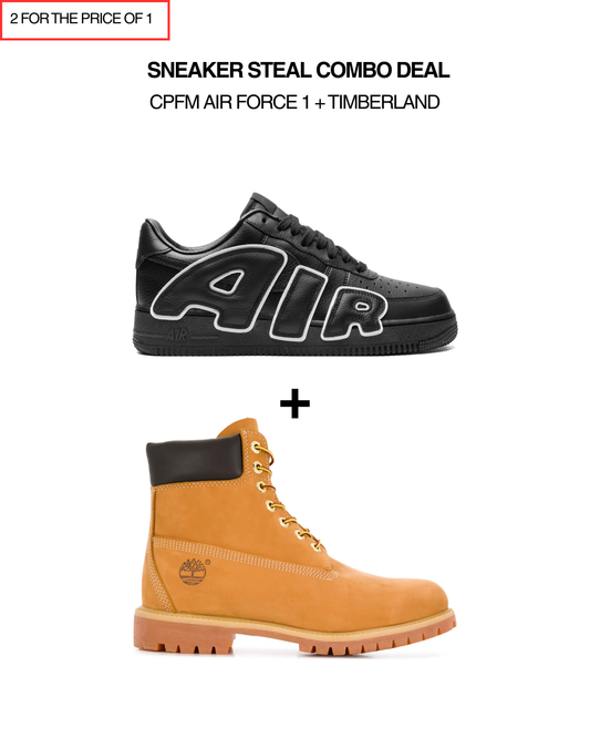 Sneaker Steal Combo Deal - CPFM Air Force 1 + Timberland Wheat