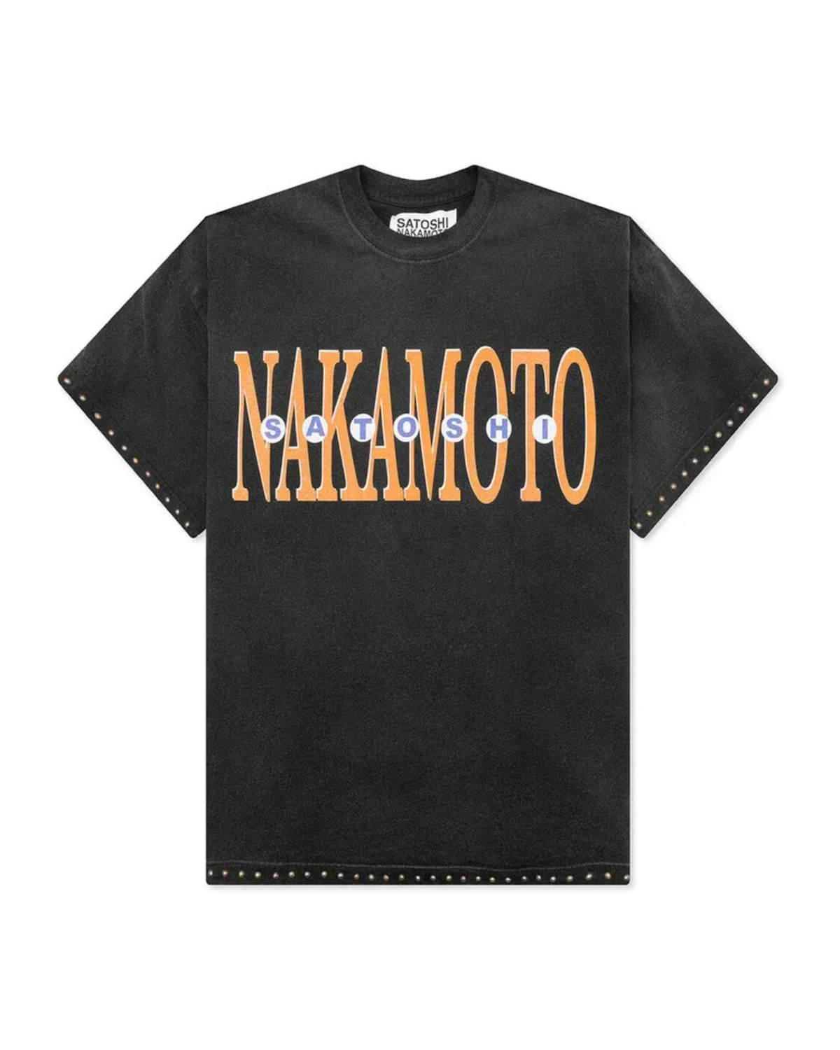 Satoshi Nakamoto Gameshow Studded Tee - "Black"