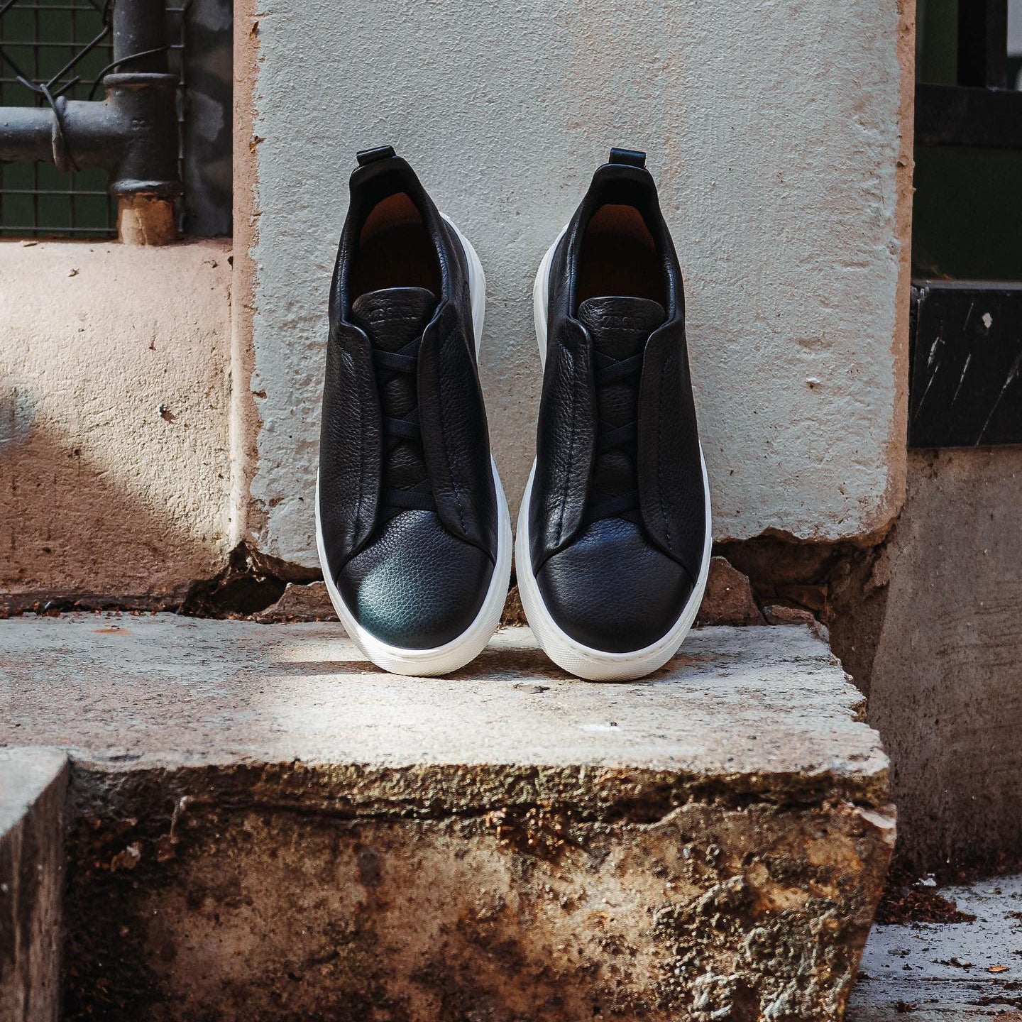Zegna Secondskin Triple Stitch - "Black"