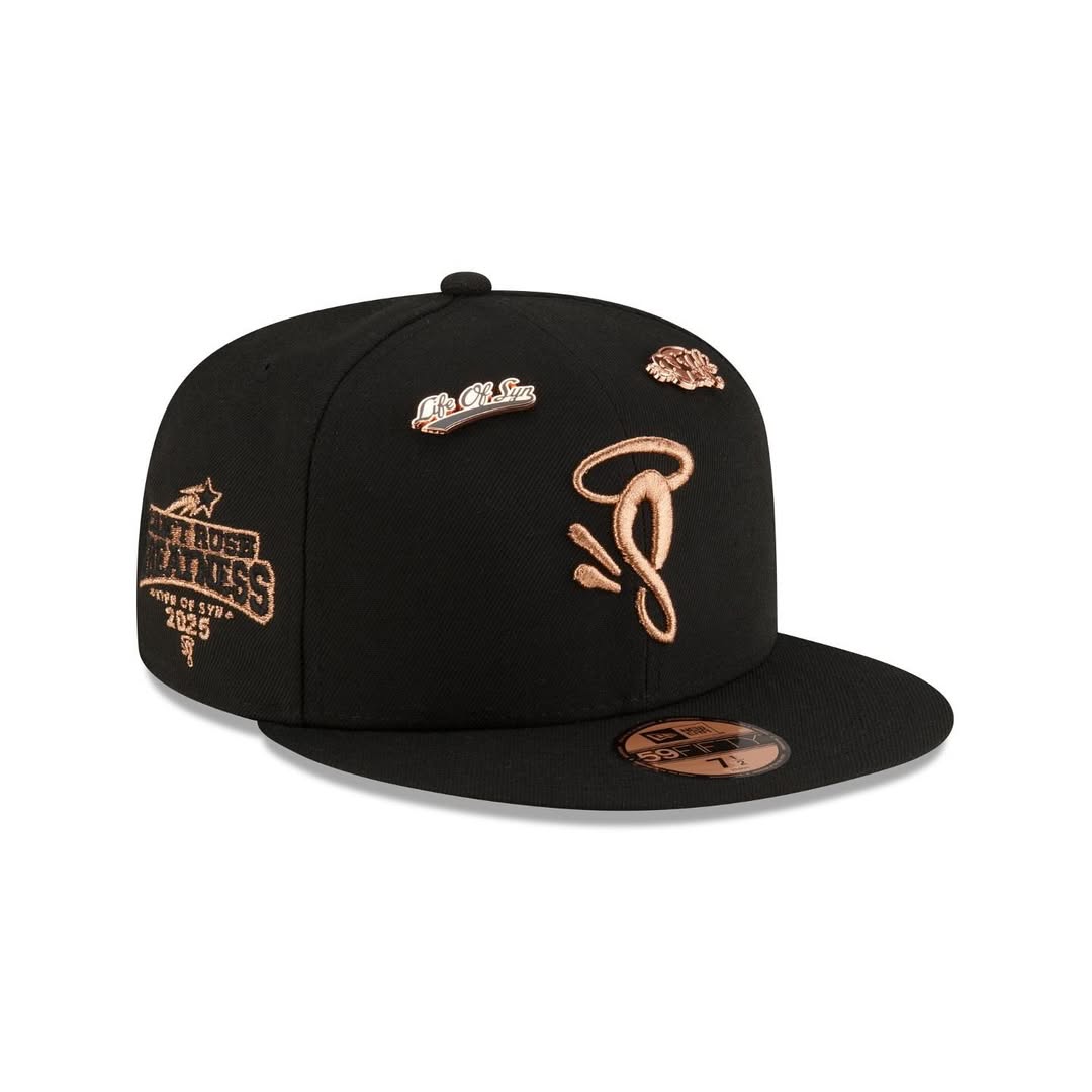 Syna World x New Era 9Fifty Snapback Cap "Black/Rose Gold"