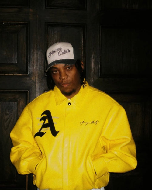 A Few Good Kids Racing Leather Jacket - "Yellow"