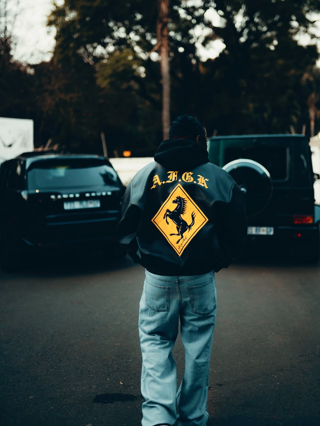 A Few Good Kids Racing Leather Jacket - "Black"