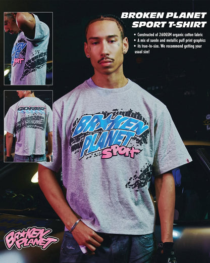 Broken Planet BP Sport T-Shirt - "Heather Grey"