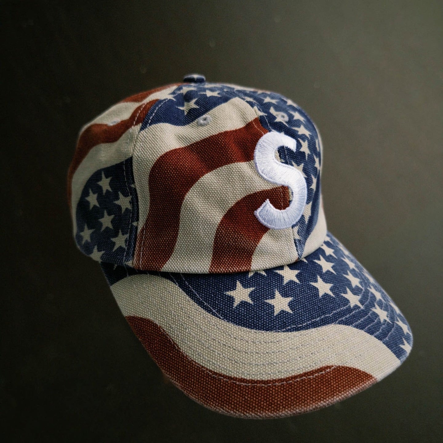 Supreme S Logo 6-Panel Cap (SS26) - "Flag"