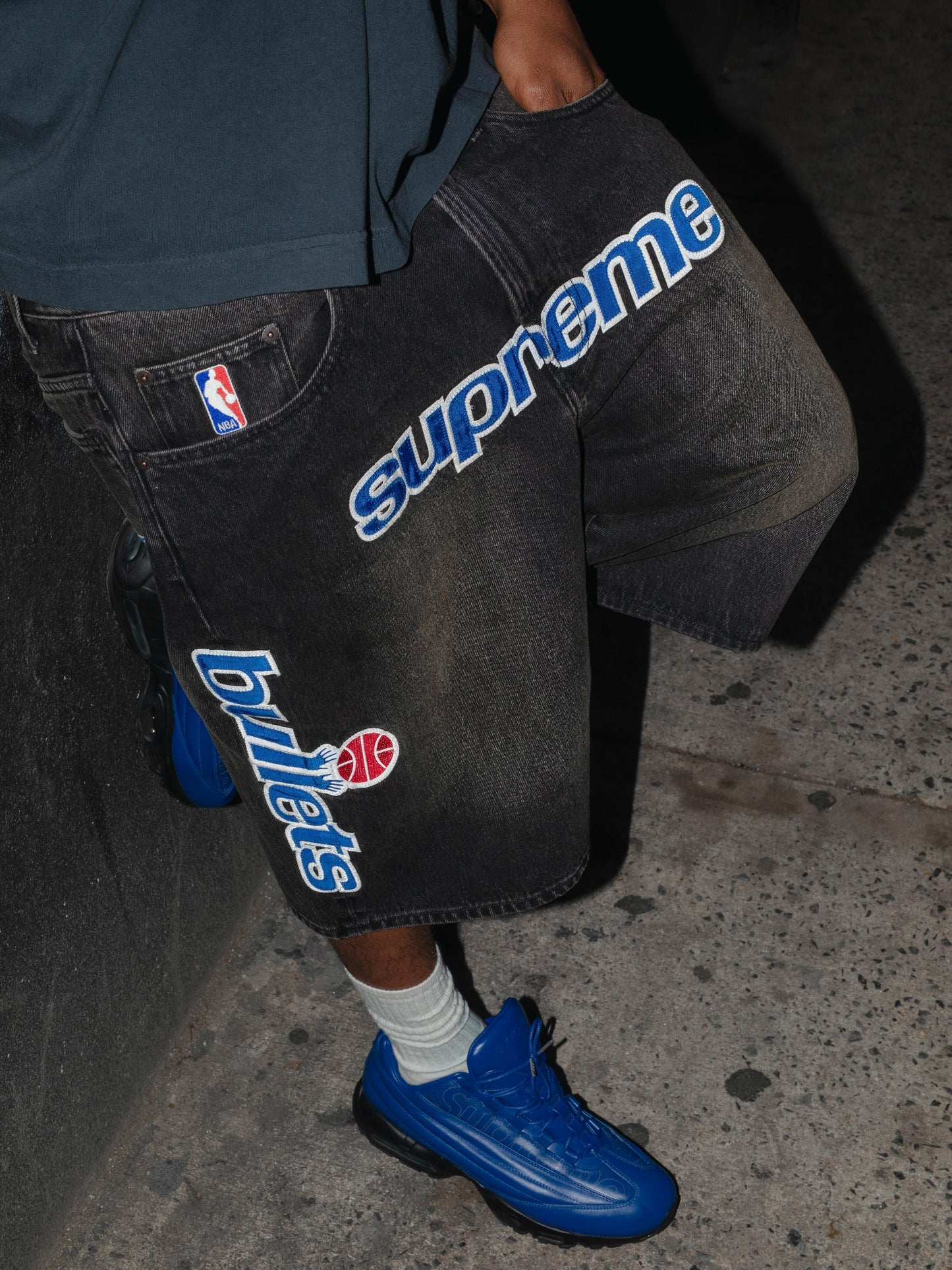 Supreme Mitchell & Ness Washington Bullets Baggy Denim Short