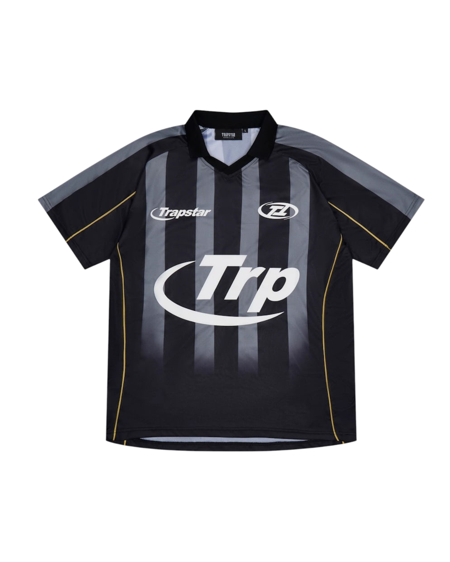 Trapstar Hyperdrive Striped Football Jersey - "Black"