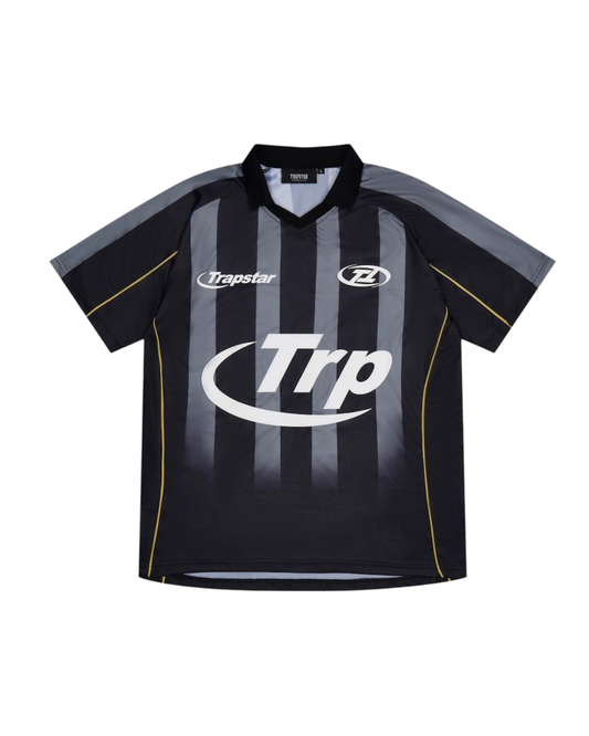 Trapstar Hyperdrive Striped Football Jersey - "Black"