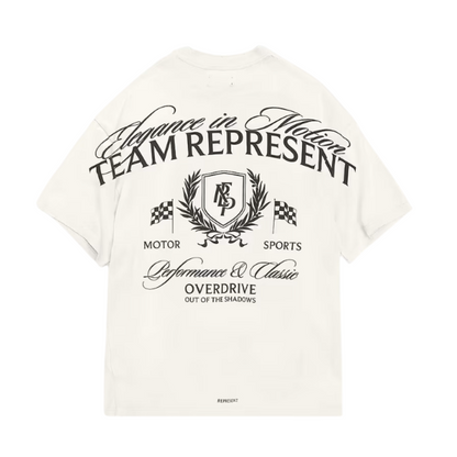 Represent Crest T-Shirt - "Flat White"