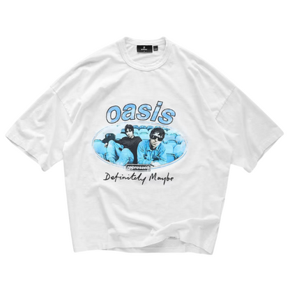 Represent X Oasis Maine Road T-Shirt - "Flat White"