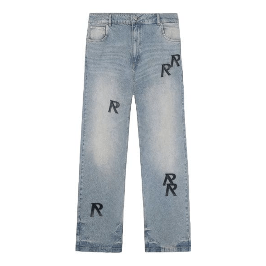 Represent R3 Initial Baggy Denim Jeans - "Stone Wash"