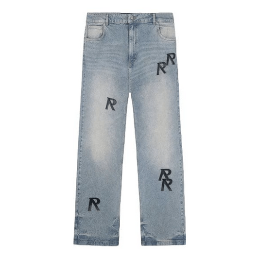 Represent R3 Initial Baggy Denim Jeans - "Stone Wash"