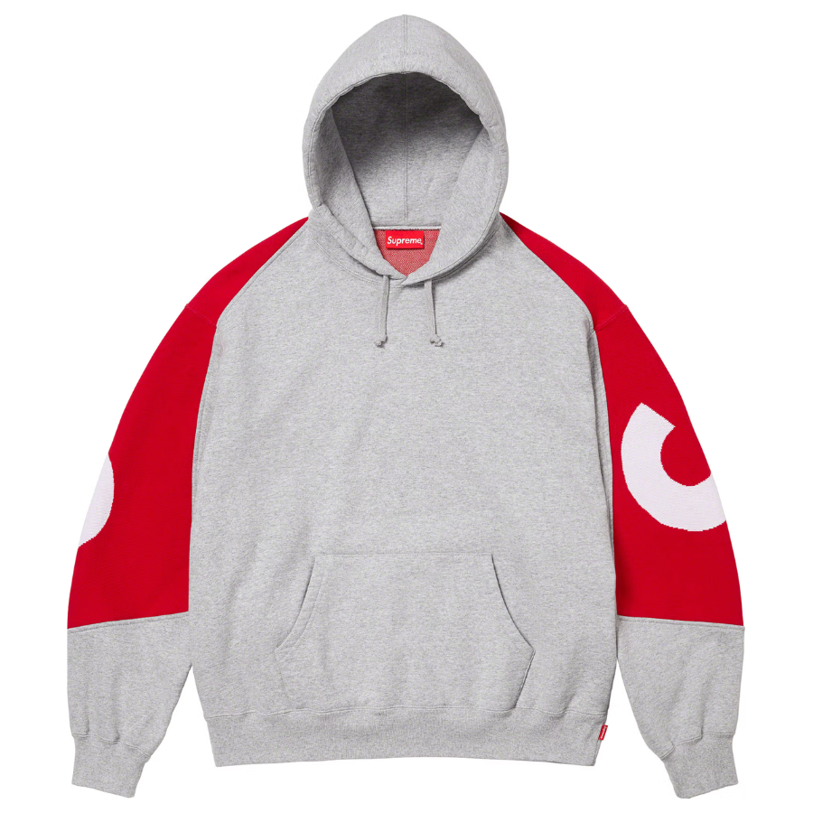 Supreme Big Logo Jacquard Hoodie - "Heather Grey"