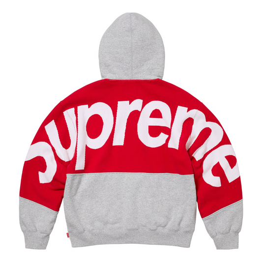 Supreme Big Logo Jacquard Hoodie - "Heather Grey"