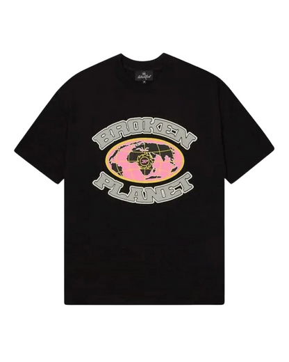 Broken Planet Grid T-Shirt - "Midnight Black"