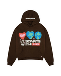 Broken Planet It Starts With Luv Hoodie - "Mocha Brown"