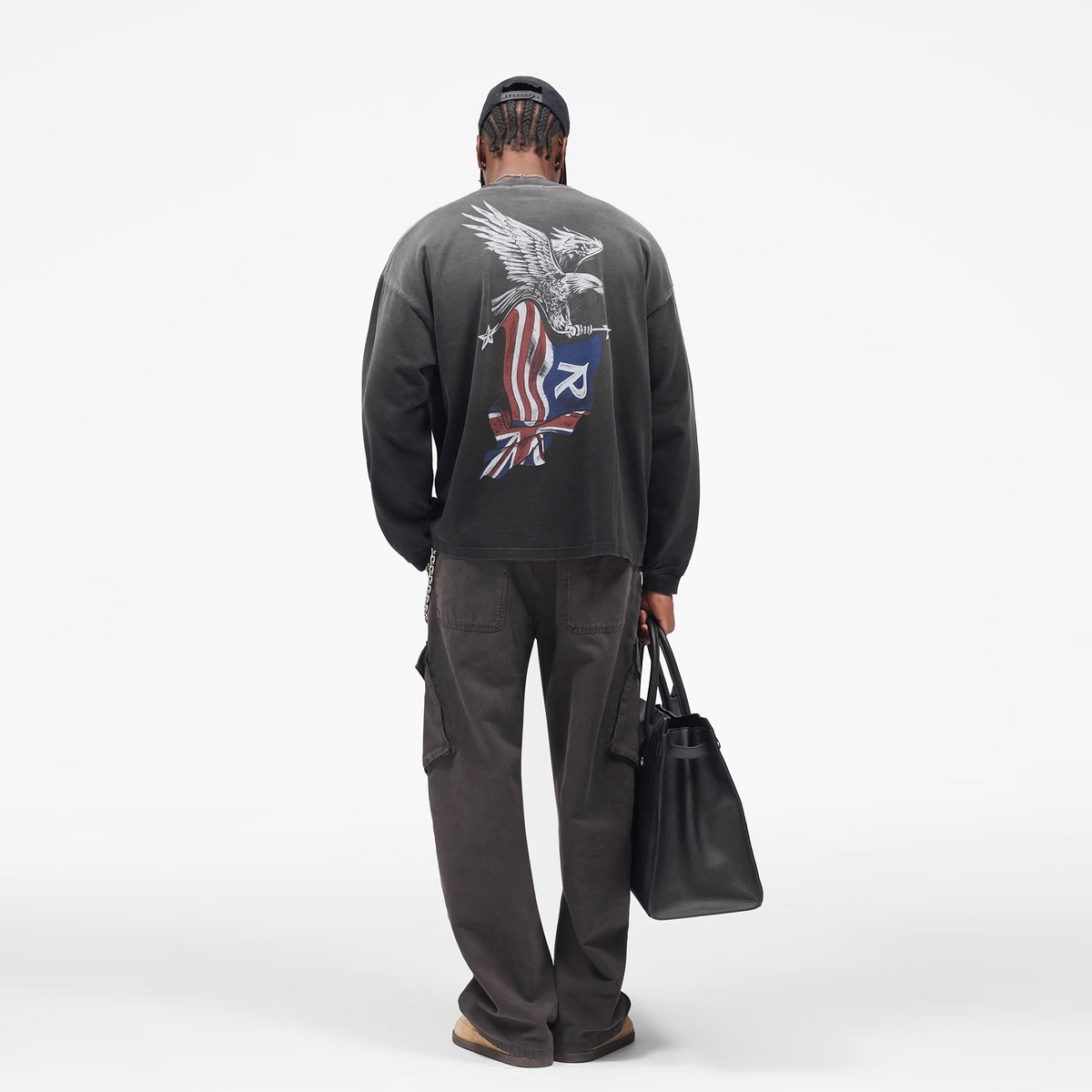 Represent Eagle Long Sleeve T-Shirt - "Black"