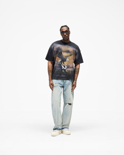 Represent Chrome Flight T-Shirt - "Stained Black"