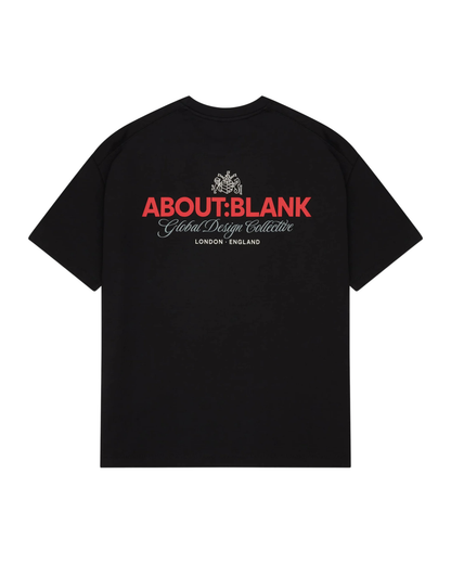 About:Blank Blazon T-shirt - "Black/Red/Grey"