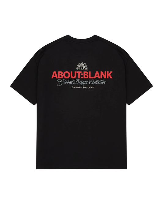 About:Blank Blazon T-shirt - "Black/Red/Grey"