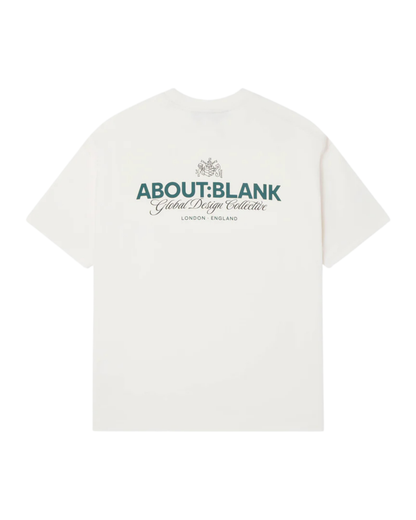 About:Blank Blazon T-shirt - "Oat/Epsom Green/Black"