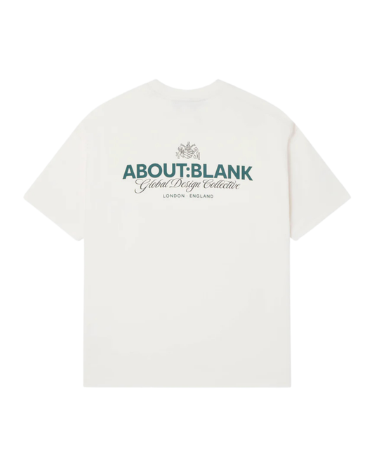 About:Blank Blazon T-shirt - "Oat/Epsom Green/Black"