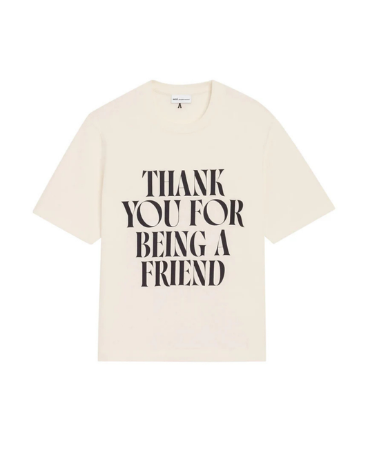 Ami Paris Logo Appliqué T-shirt - "Cream"