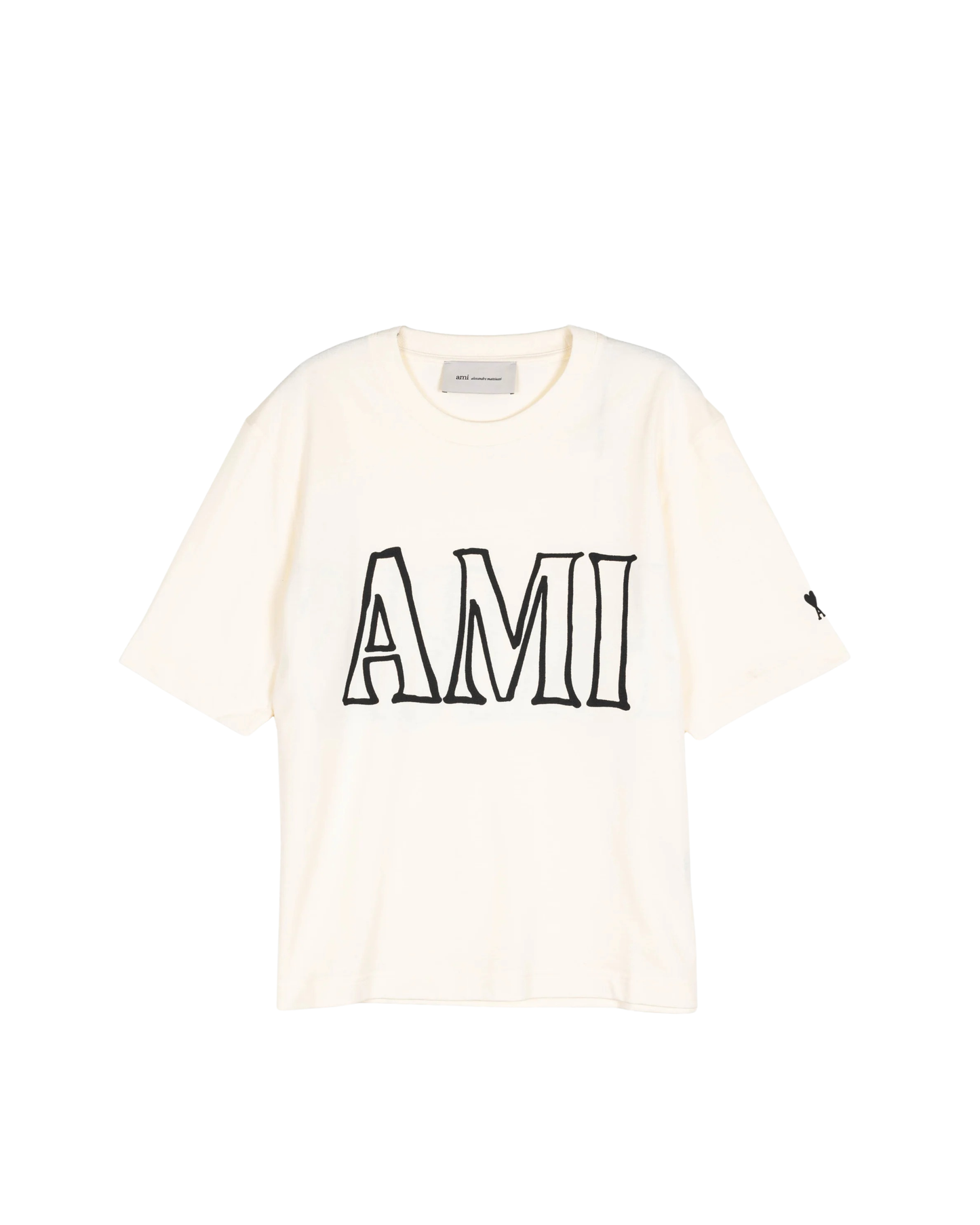 Ami Paris 'AMI Paris' Print T-shirt - "White/Cream"
