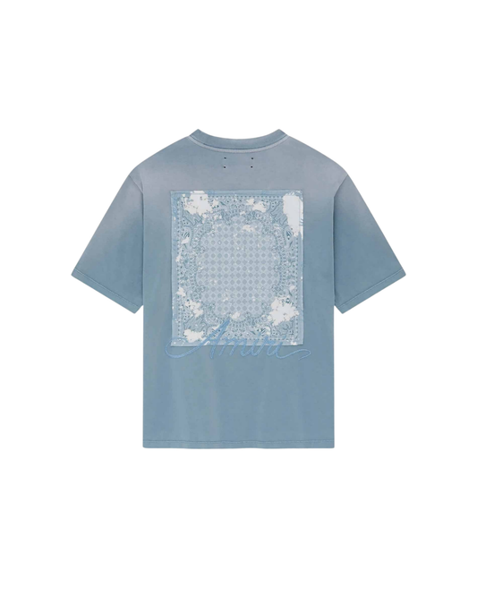 Amiri Bandana Patch T-shirt - "Azul Celeste"