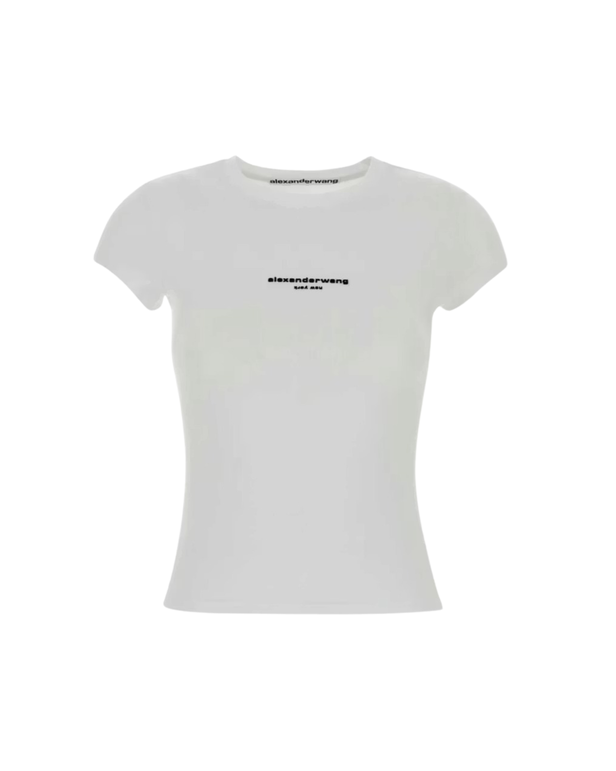Alexander Wang Women's Logo Print Fitted Tee - "White"