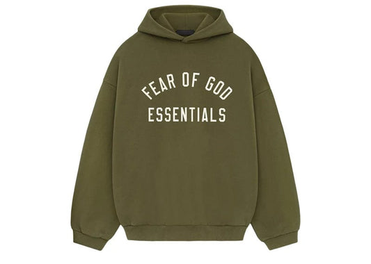 Fear of God Essentials Fleece Hoodie Military image 0
