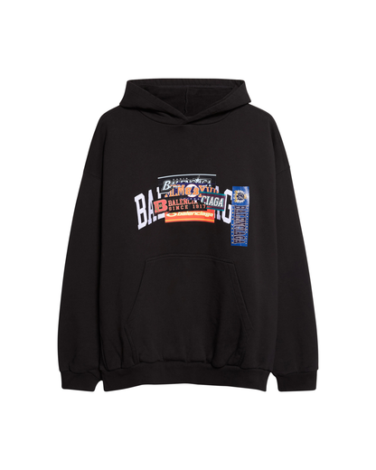 Balenciaga Medium Fit Graphic Hoodie - "Black"