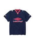 Balenciaga 3B Football V-neck T-shirt - "Dark Navy/Red"